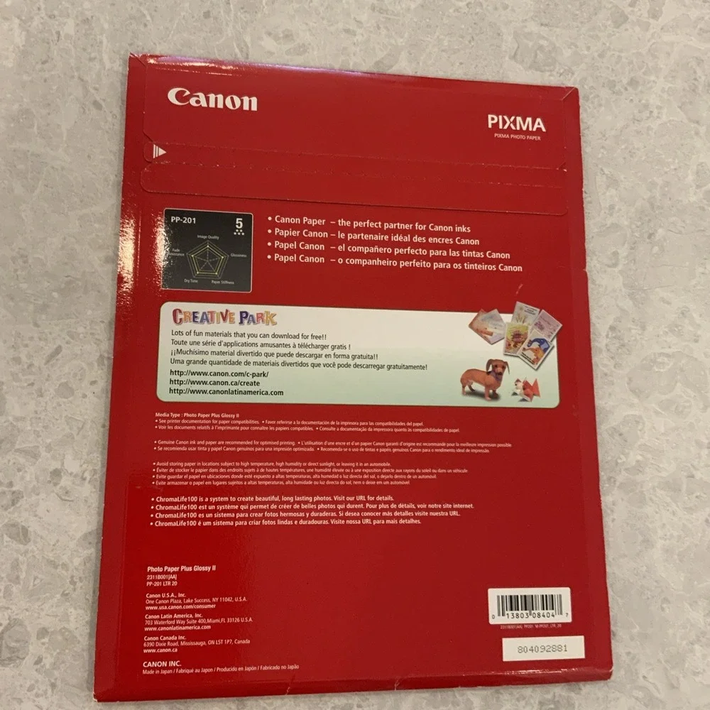 Canon Photo Paper Plus Glossy II 8.5